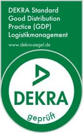 DEKRA Siegel für zertifizierte Good Distribution Practice (GDP)